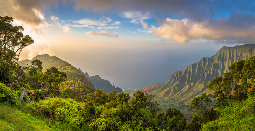 mountain view to ocean on kauai north shore